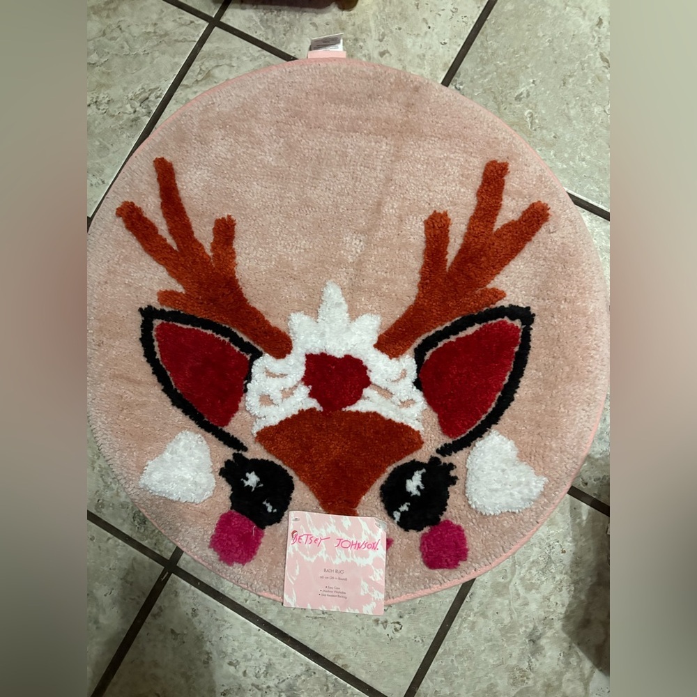 Reindeer Bath Rug - Picture 1 of 4